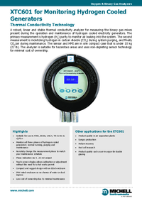 Thumbnail of document Data Sheet - XTC601-EX-HCG Binary Gas analyzer